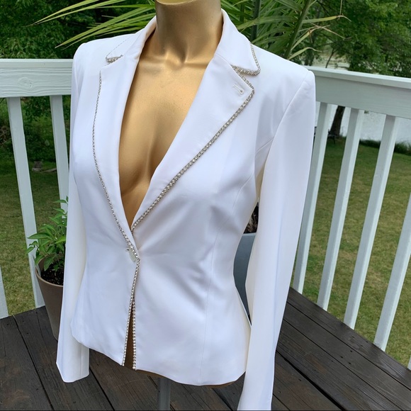 Versace Jackets & Blazers - VERSACE Women’s Blazer | White | Rhinestones | 6
